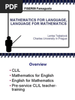 Mathematics For Language - Language For Mathematics