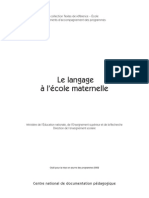 Cours - La Classe Maternelle - Le Langage À L'école Maternelle