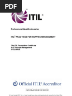 The ITIL Foundation Certificate Syllabus v5.5