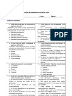 Prueba Sintesis, Octavo Año