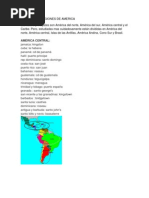 Los Cuatro Regiones de America