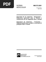 NBR 272 - Seguranca de Maquinas - Protecoes - Requisitos Gerais para o Projeto e Construcao de PR