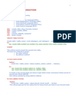 DDL DML DRL TCL DCL Create Table Syntax: Create Table Student (No Number (2), Name Varchar (10), Marks Number (3) )