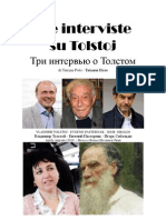 2010 POLO Tre Interviste Su Tolstoj. Три интервью о Толстом. di Tatiana Polo - Татьяна Поло