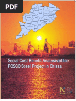 Social Cost Benefit Analysis of The POSCO Steel Project in Orissa