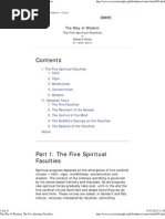 The Five Spiritual Faculties-Conze