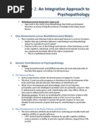 Chapter 2 - An Integrative Approach To Psychopathology