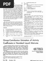 Group Contribution Estimation of Activity Coefficient in Non Ideal Mixs