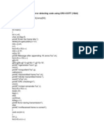 Write A Program For Error Detecting Code Using CRC-CCITT (16bit)