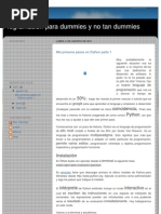 Programación para Dummies y No Tan Dummies