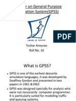 General Purpose Simulation System (GPSS)