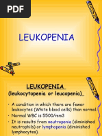 Leukopenia or Decreased White Blood Cells