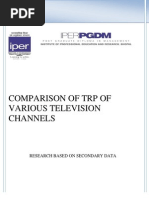 Comparison of TRP of Various Channels