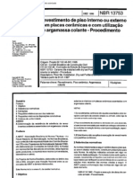 NBR 13753 - Revestimento de Piso Interno Ou Externo Com Placas Ceramicas e Com Utilizacao de Arga