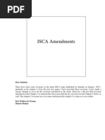 Isca Amendments