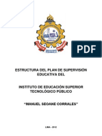 Estructura Plan Supervision Educativa Instituto Educacion Superior Tecnologico Publico