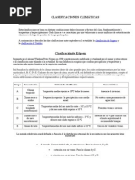 Clasificaciones Climáticas