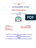 "Hospital Management System": in Partial Fulfilment For The Degree of