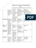 Snap Magazine Powerpoint Grading Rubric