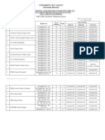 University of Calicut - Time Table of B.SC - CCSS VI Semester Zoology Core Course II, III Practical Examinations