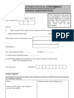 Sample Application Form For Graduation