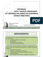 Reformas Ley de Bancos y Grupos Financieros