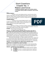 Short Questions Chapter No. 3. FSC Physics First Yeardoc