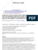 Identification Et Dosage Des Principales Drogues Amphétaminiques Clans Le Sang Total Par Chromatographie en Phase Gazeuse Coupl