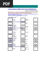 Estilos de Aprendizaje 2° Grado