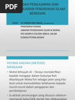 Kaedah Pengajaran Dan Pembelajaran Pendidikan Islam Berkesan