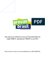 Prova Objetiva Fiscal Biomedico CRBM 4a 2010 Fadesp