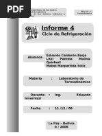 Informe 4 Refrigeracion