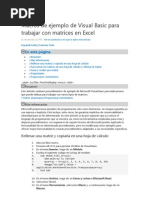 Macros de Ejemplo de Visual Basic para Trabajar Con Matrices en Excel