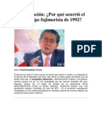 Investigación: Causas Del Autogolpe Fujimorista de 1992. Autor: Frank Keskleich