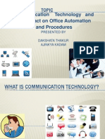 Communication Technolgy and Office Automation