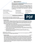 VP Director Operations Manufacturing in Chicago IL Resume Erik Peterson