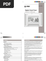 Digital Clock Timer: Owner's Manual