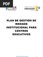 Plan Institucional de Gestión de Riesgos para Centros Educativos