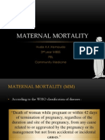 Maternal Mortality: Huda A.K.Hamouda 3 Year MBBS PBL Community Medicine