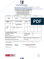 International Limited: Certificate of Visual Examination