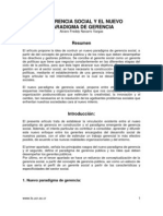 La Gerencia Social y El Nuevo Paradigma de Gerencia