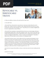 Revocable Vs Irrevocable Trusts