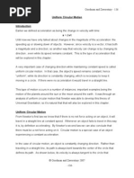 Circular Motion Chapter