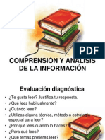 Comprensión y Análisis de La Información