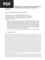 Thermal and Energy Evaluation of Roof and Ceiling Insulation For Residential Building in Tropical Climate