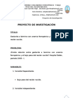 Gestante A Término Con Anemia Ferropenica y Bajo Peso Del Recién Nacido