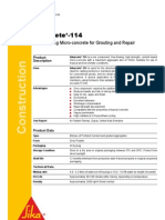 Sikacrete - 114: Free Flowing Micro-Concrete For Grouting and Repair