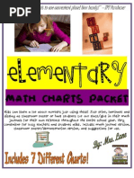 Elementary Math Charts Packet Free Free Free