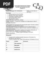 Resumen de Control de Calidad en El Laboratorio Clínico