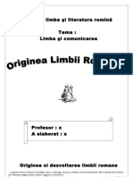 Originea Limbii Romanedoc